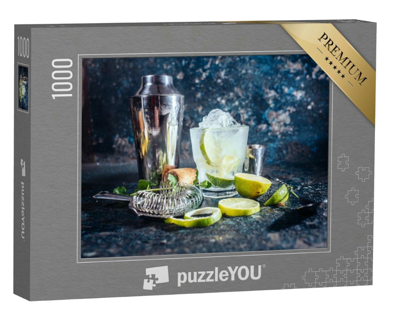 Puzzle 1000 Teile „Erfrischungsgetränk mit Wodka und Limette “