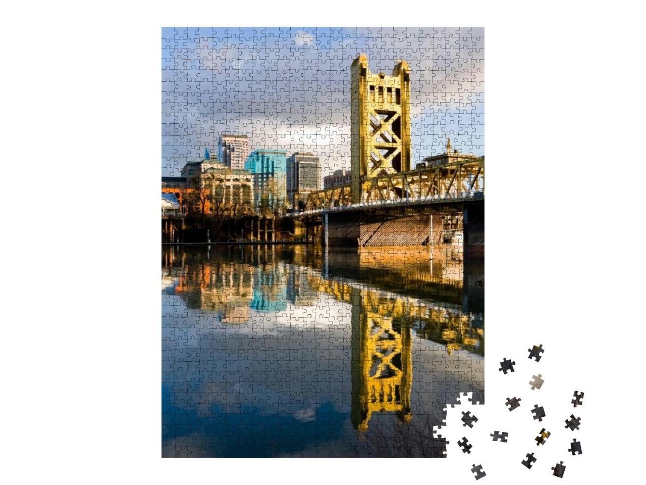Puzzle 1000 Teile „Tower Bridge in Sacramento, Kalifornien, USA“
