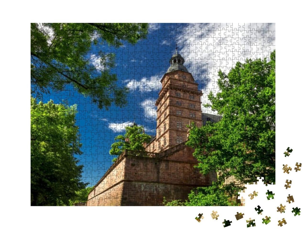 Puzzle 1000 Teile „Wunderschönes Schloss Johannisburg, Aschaffenburg, Deutschland“