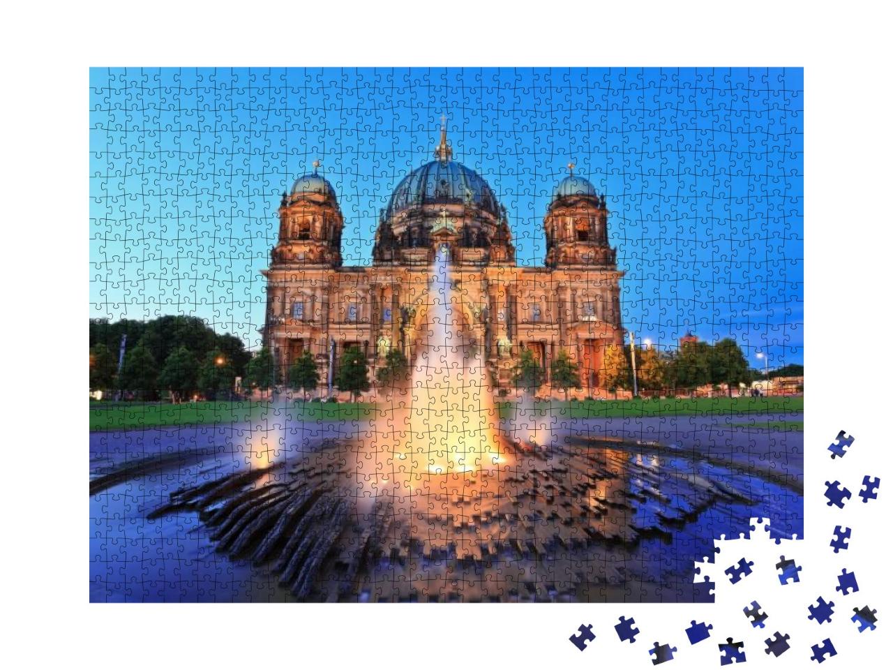 Puzzle 1000 Teile „Berliner Kathedrale bei Nacht“