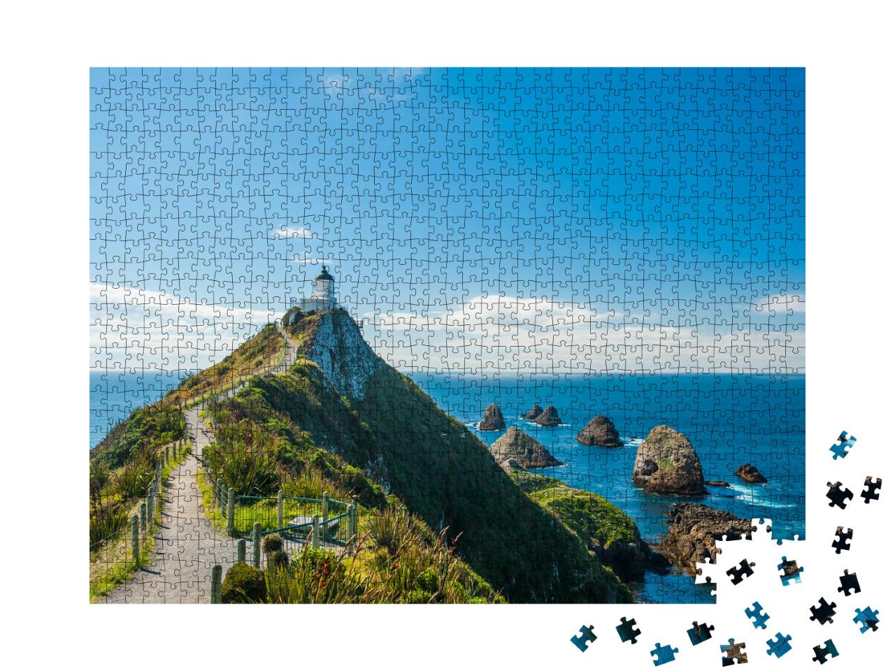 Puzzle 1000 Teile „Leuchtturm am Nugget Point“