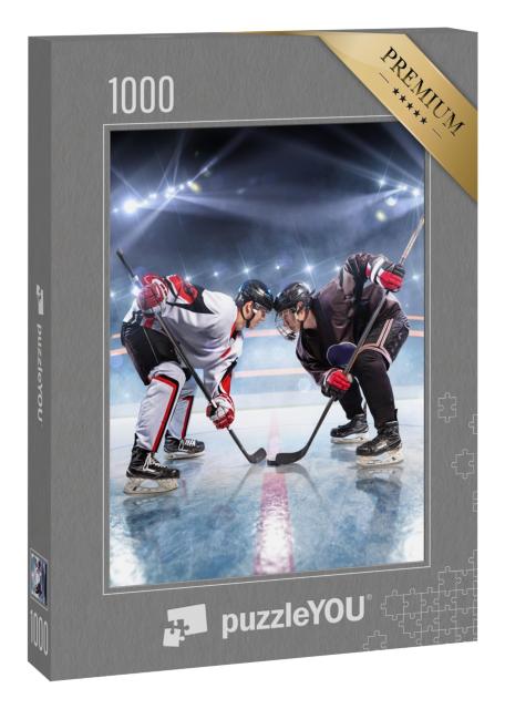 Puzzle 1000 Teile „Eishockeyspieler beginnt Spiel“