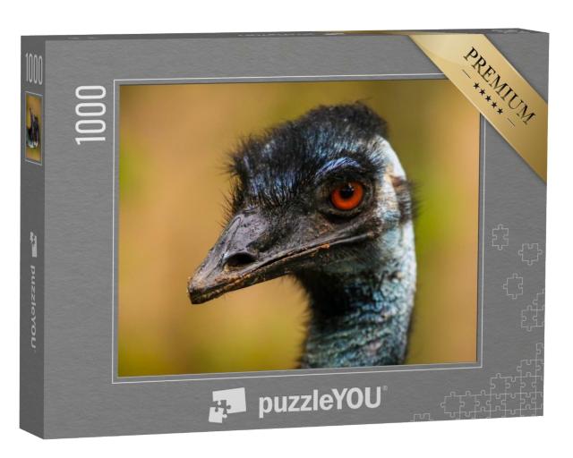 Puzzle 1000 Teile „Nahaufnahme eines Emus mit Schnabel und Kopf“