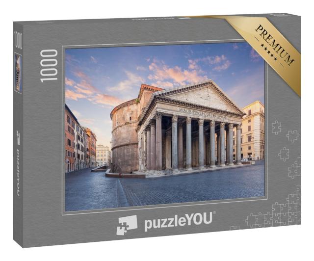 Puzzle 1000 Teile „Blick auf das Pantheon am Morgen in Rom, Italien“