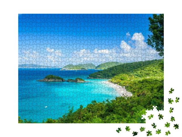 Puzzle 1000 Teile „Trunk Bay, St. John, Amerikanische Jungferninseln“