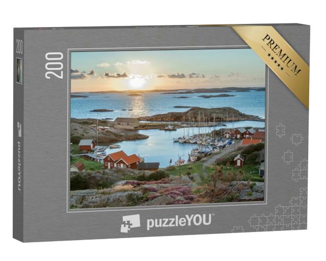 Puzzle 200 Teile „Fischereihafen der schwedischen Schären, Insel Ramsoe“