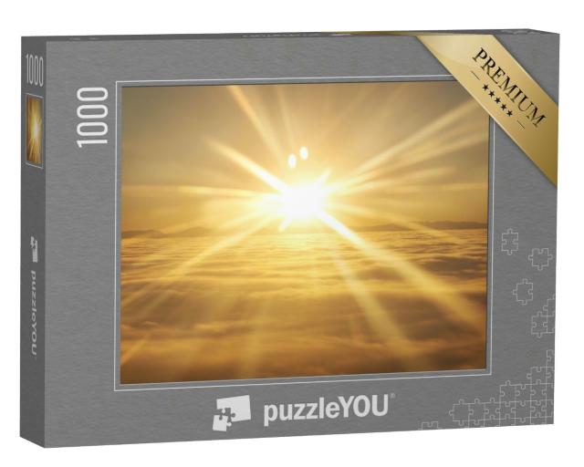 Puzzle 1000 Teile „Sonnenuntergang über den Wolken“
