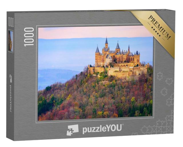 Puzzle 1000 Teile „Burg Hohenzollern in der Dämmerung, Baden-Württemberg“