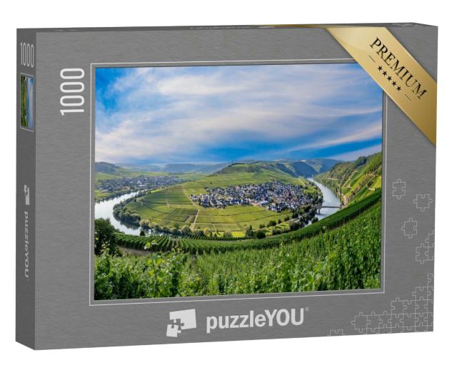 Puzzle 1000 Teile „Moselschleife bei Leiwen, Trittenheim, Deutschland“