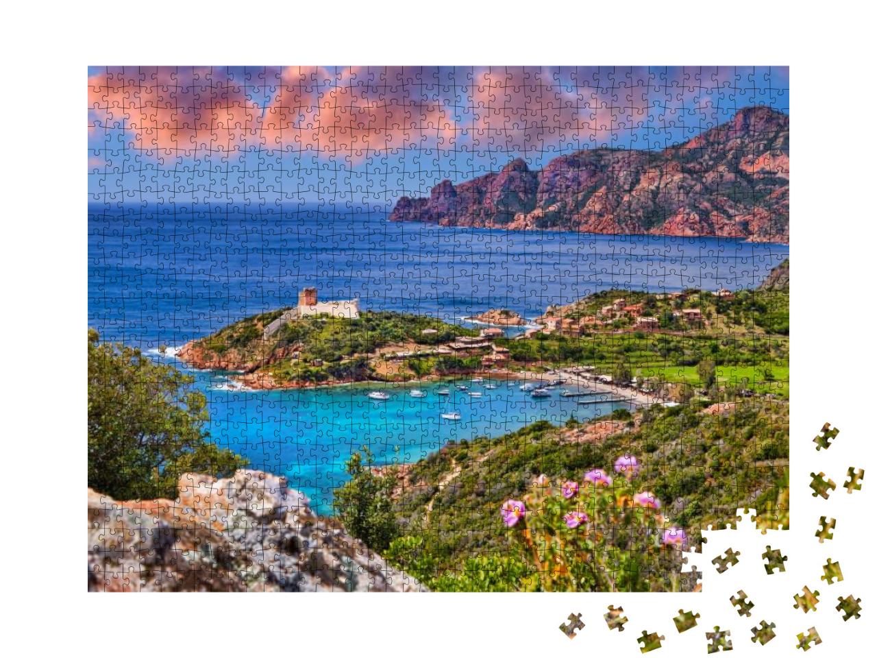 Puzzle 1000 Teile „Girolata-Bucht auf der Insel Korsika, Frankreich“