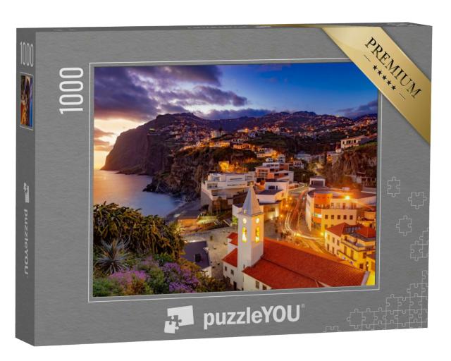 Puzzle 1000 Teile „Camara de Lobos in der Abenddämmerung, Madeira“