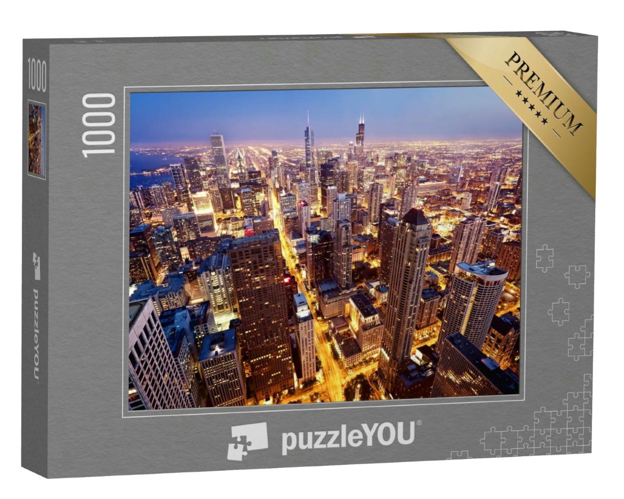 Puzzle 1000 Teile „Chicago aus der Vogelperspektive“