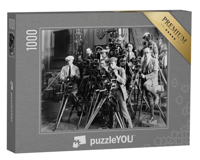 Puzzle 1000 Teile „Historische Aufnahme: Pressetermin“