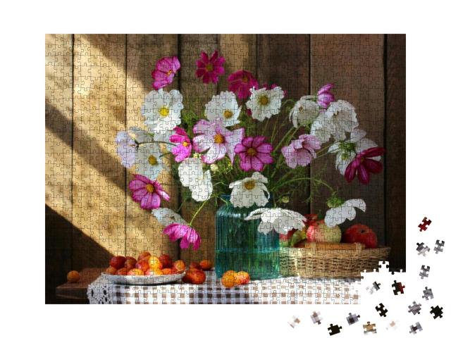 Puzzle 1000 Teile „Stillleben mit Blumenstrauß in einer Vase“