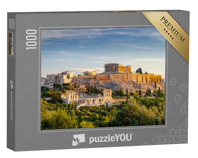 Puzzle 1000 Teile „Berühmtes Athener Wahrzeichen: Akropolis und Odeon des Herodes Atticus“