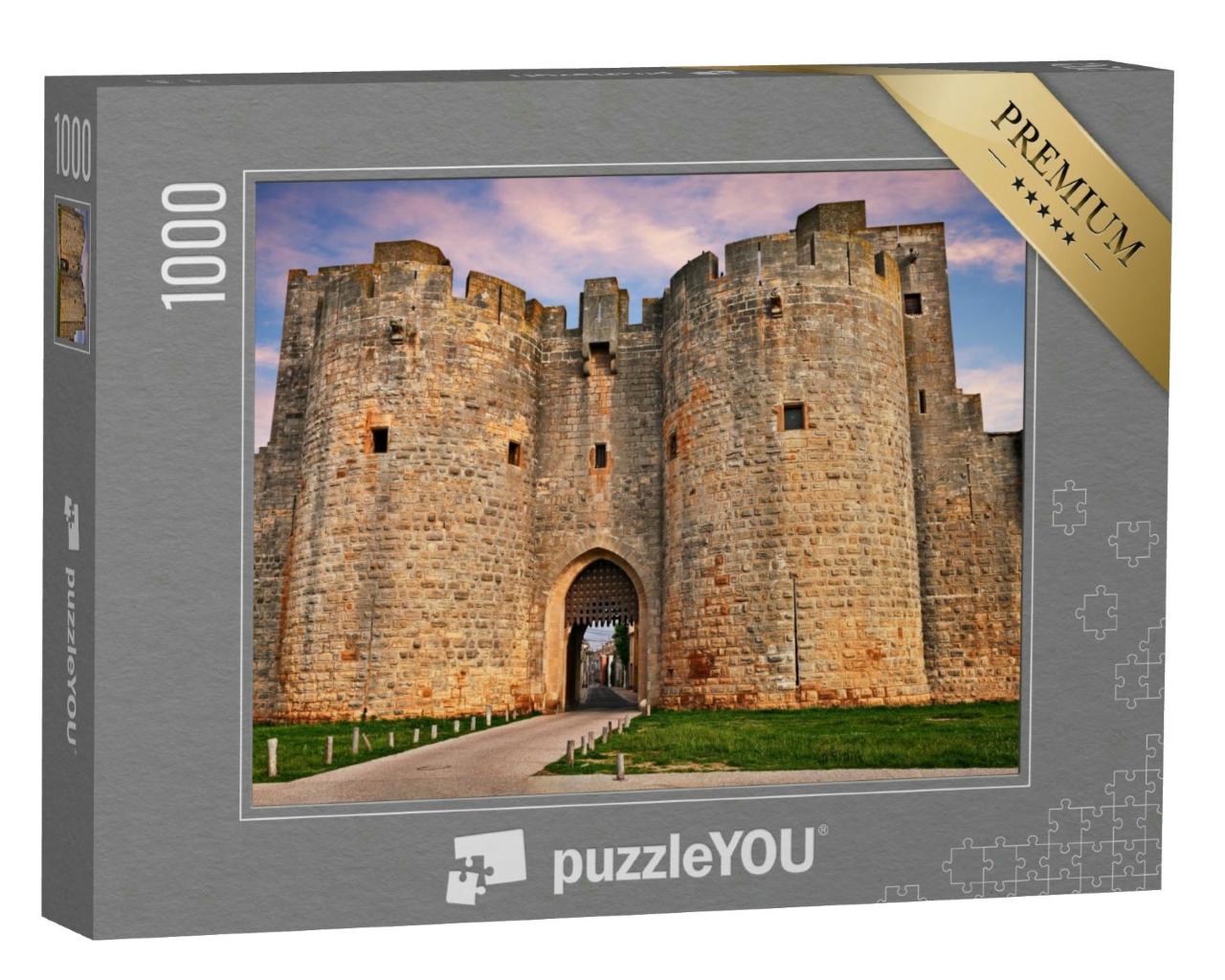 Puzzle 1000 Teile „Altes Stadttor von Aigues-Mortes, Camargue, Frankreich“