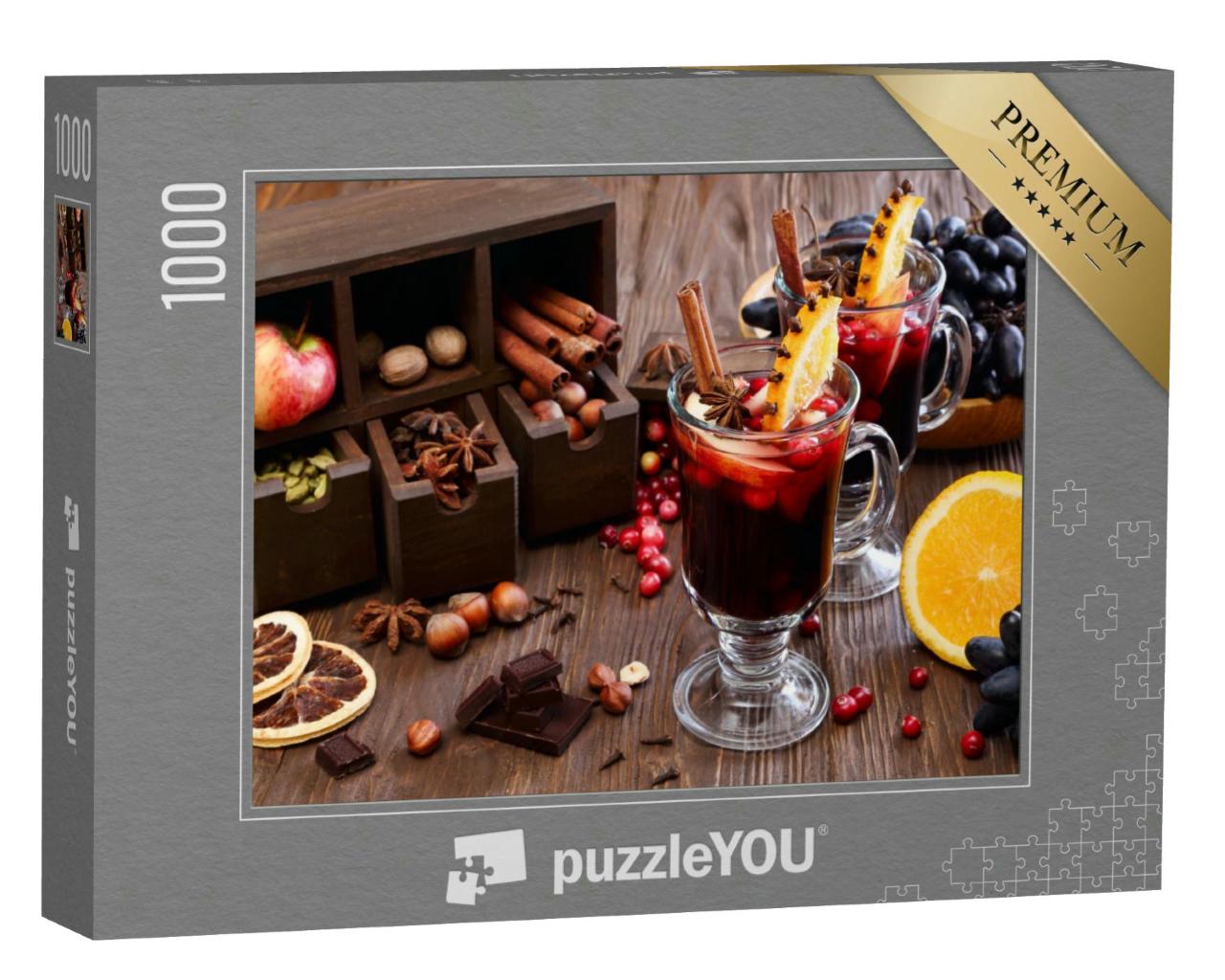 Puzzle 1000 Teile „Glühwein mit weihnachtlichen Gewürzen“