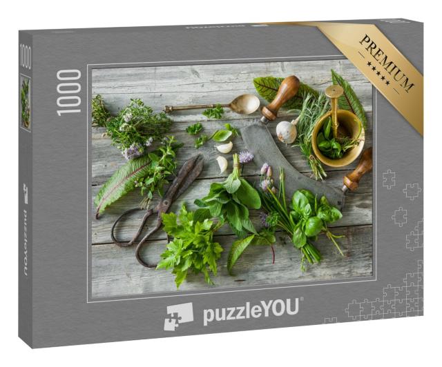 Puzzle 1000 Teile „Frische Gewürze und Küchenkräuter“