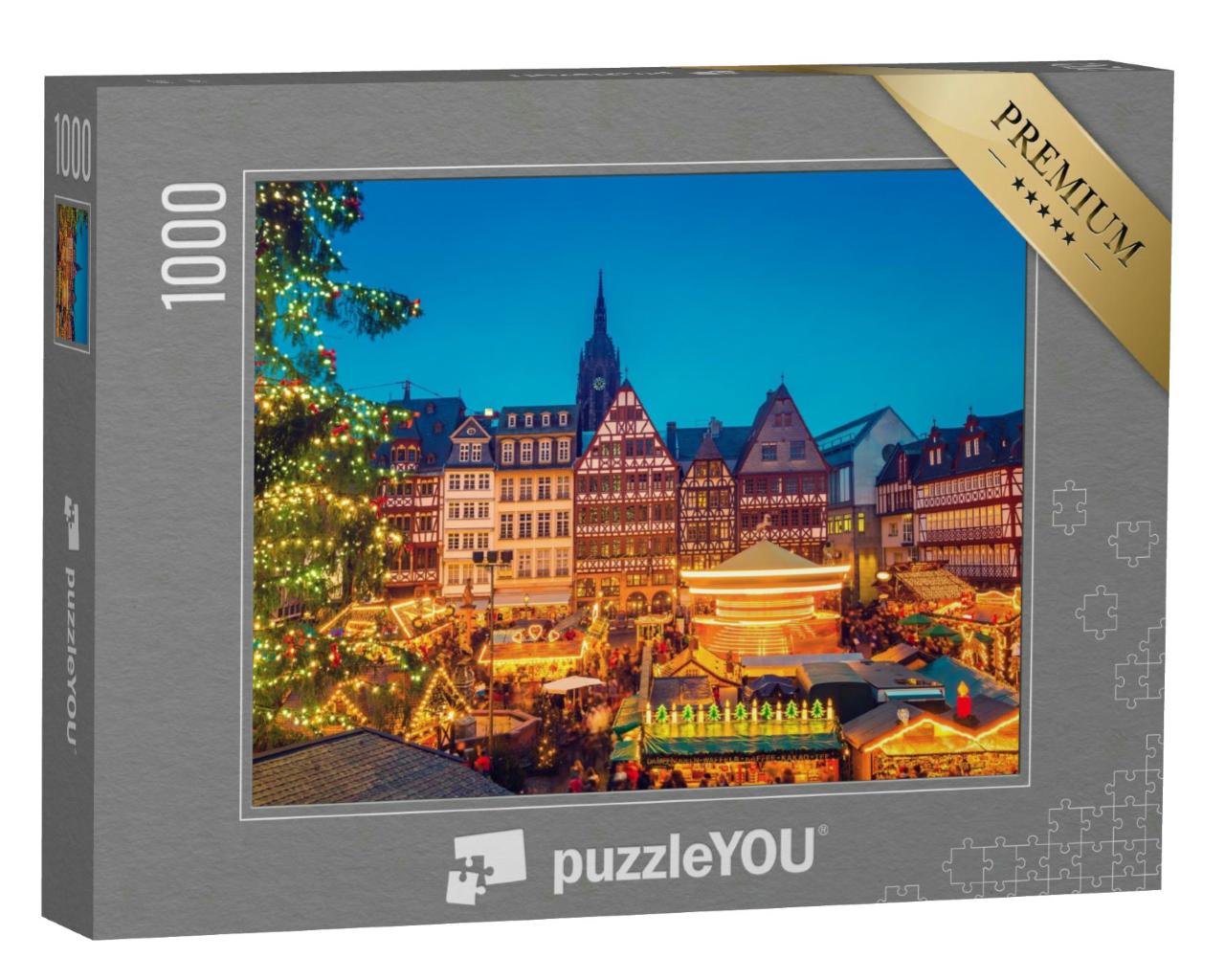 Puzzle 1000 Teile „Traditioneller Weihnachtsmarkt in Frankfurt, Deutschland“