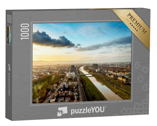 Puzzle 1000 Teile „Mannheim und Ludwigshafen am Neckar, Deutschland“