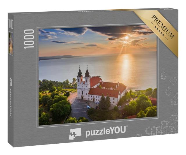 Puzzle 1000 Teile „Benediktinerkloster von Tihany am Balaton, Ungarn“