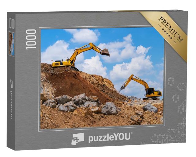 Puzzle 1000 Teile „Bagger und Steinbrecher “