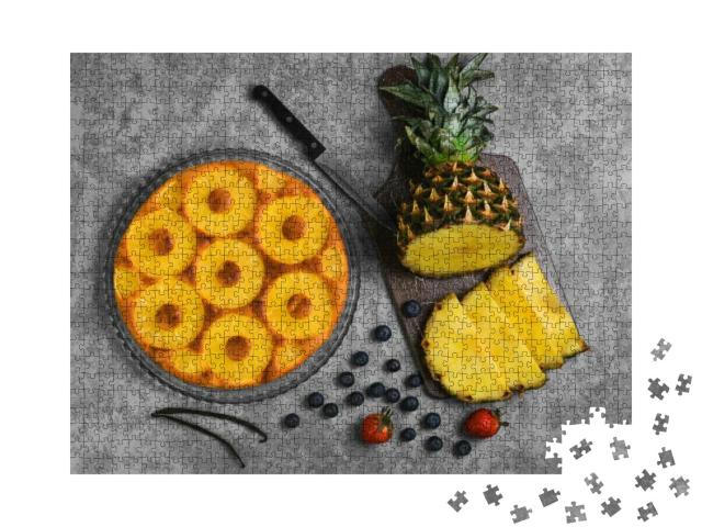 Puzzle 1000 Teile „Hausgemachter, saftiger Ananas-Kuchen“
