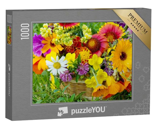Puzzle 1000 Teile „Blumen in einem Korb“