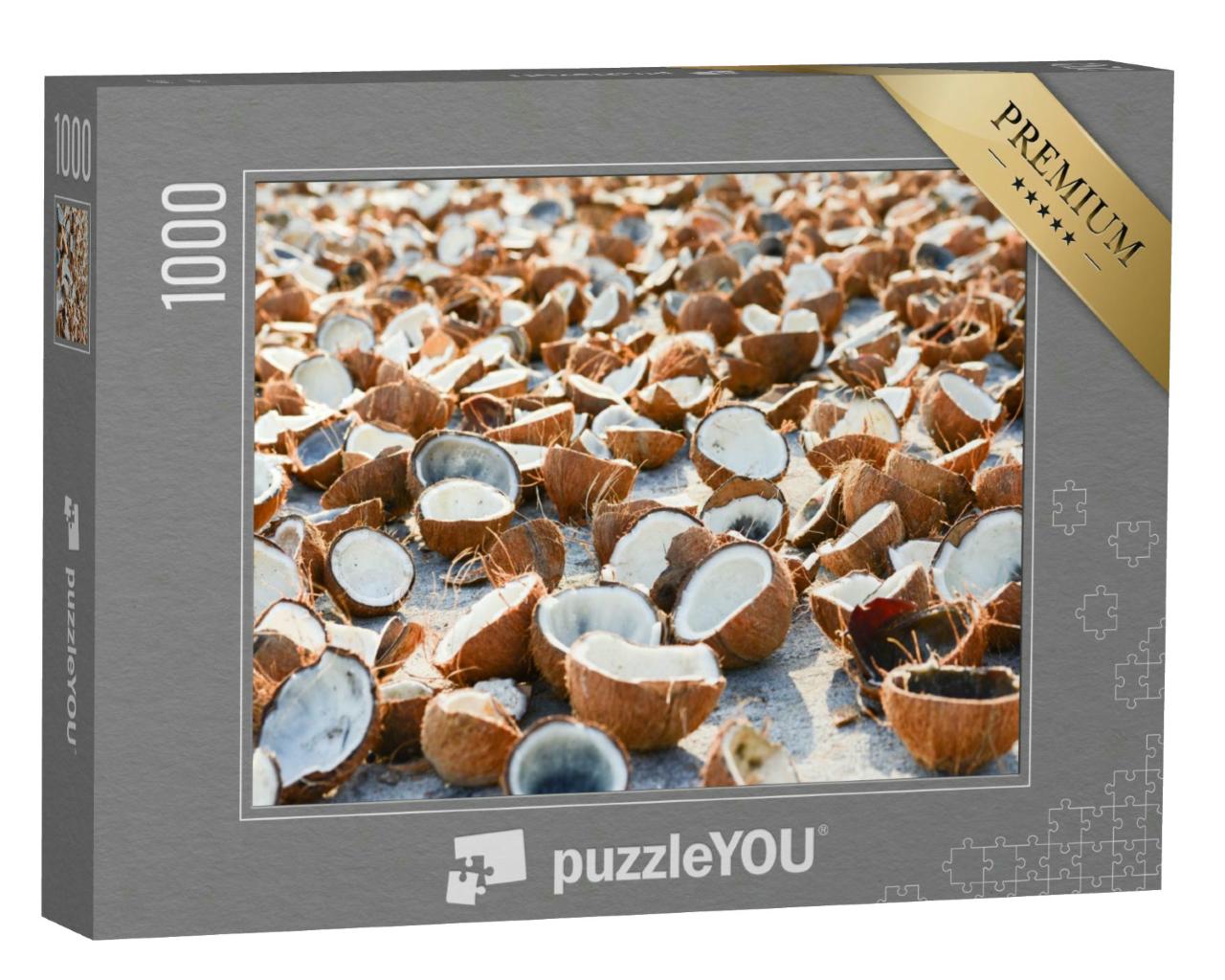 Puzzle 1000 Teile „Geöffnete Kokosnüsse“