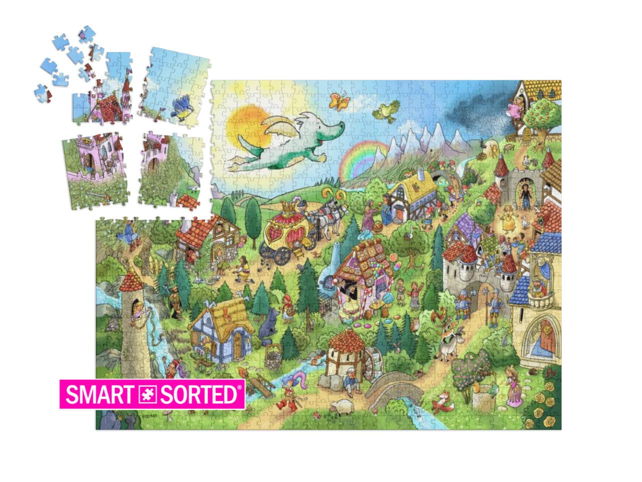 SMART SORTED® | Puzzle 1000 Teile „Tabaluga in der Märchenwelt“