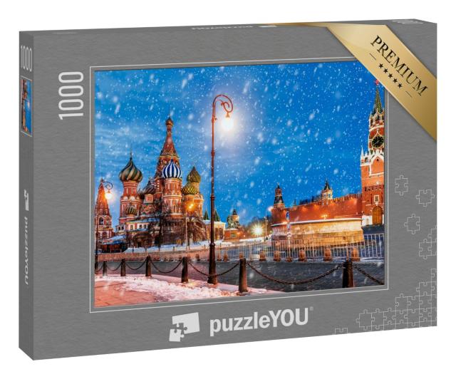 Puzzle 1000 Teile „Roter Platz zu Weihnachten, Moskau“