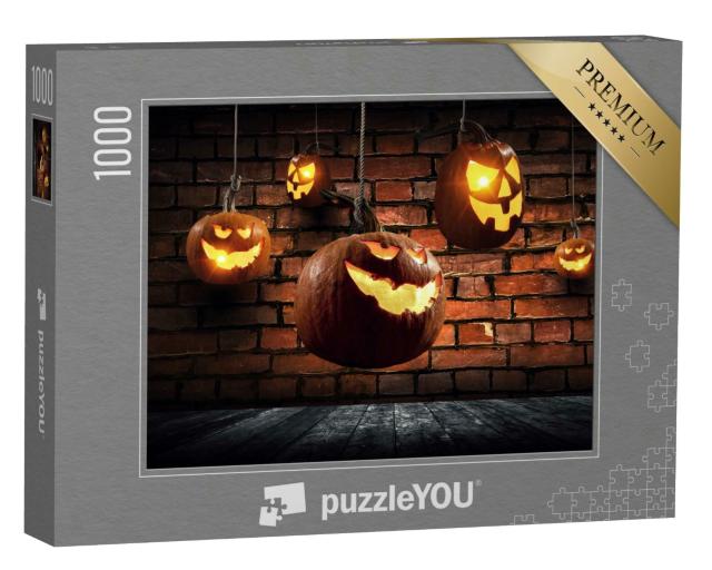 Puzzle 1000 Teile „Halloween-Dekoration mit Kürbissen“