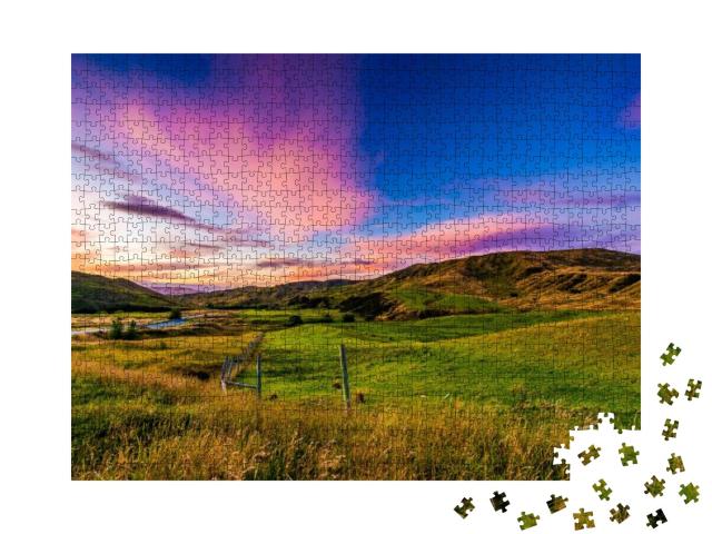 Puzzle 1000 Teile „Spektakulärer Blick über die Südinsel Neuseelands“