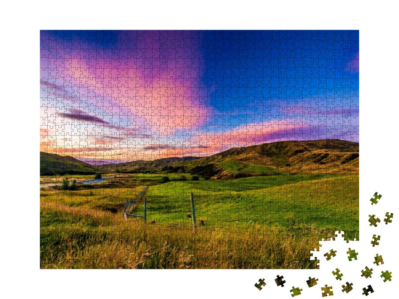 Puzzle 1000 Teile „Spektakulärer Blick über die Südinsel Neuseelands“