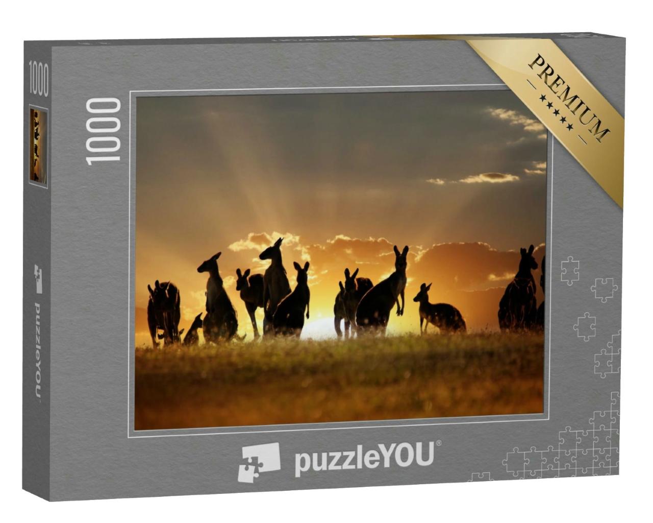 Puzzle 1000 Teile „Kängurus im australische Outback“