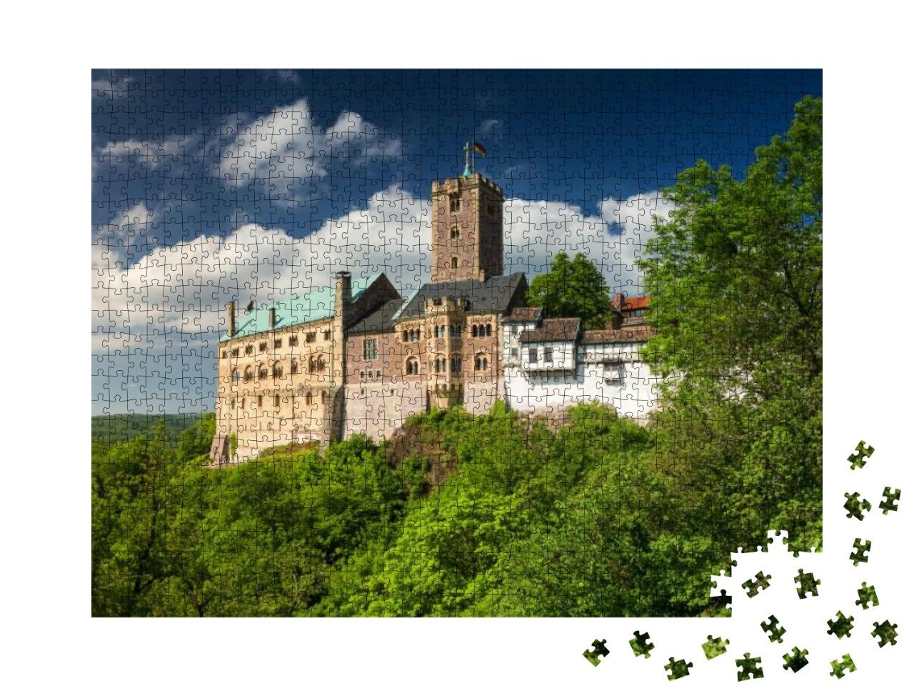 Puzzle 1000 Teile „Blick auf die berühmte Wartburg in Thüringen, Deutschland“