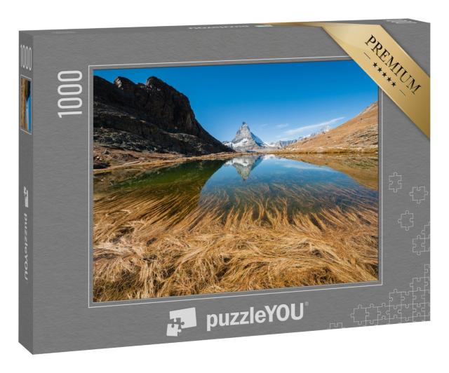 Puzzle 1000 Teile „Spiegelung des Matterhorns, Schweizer Alpen“