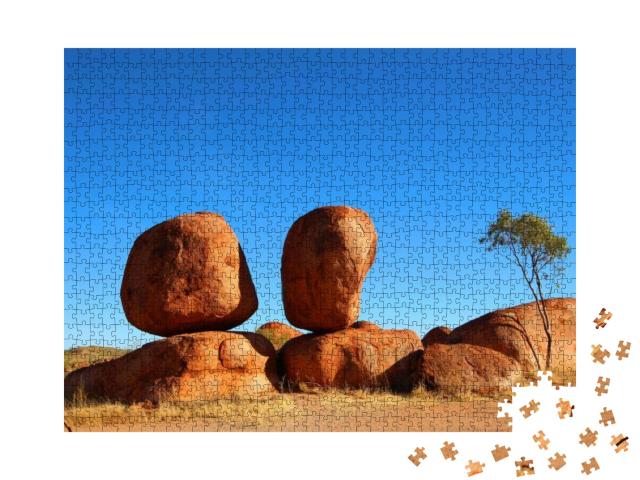 Puzzle 1000 Teile „Felsformation Devils Marbles im australischen Outback“