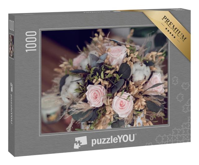 Puzzle 1000 Teile „Rosen mit getrockneten Blumen“