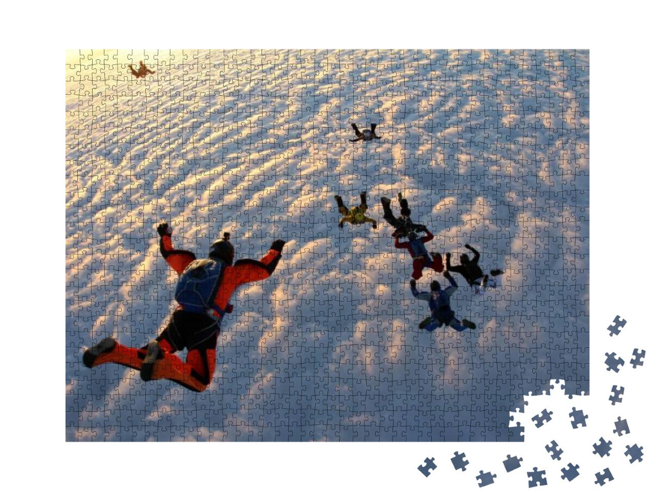 Puzzle 1000 Teile „Fallschirmspringer im freien Fall “