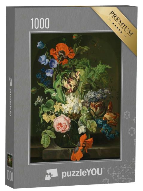 Puzzle 1000 Teile „Tulpen und Rosen im Stil der alten niederländischen Meister “