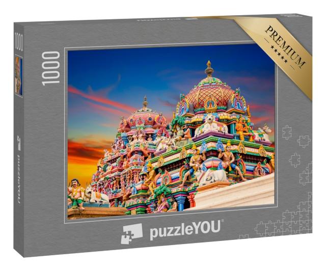 Puzzle 1000 Teile „Kapaleeshwarar-Tempel, Chennai, Tamil Nadu, Südindien“