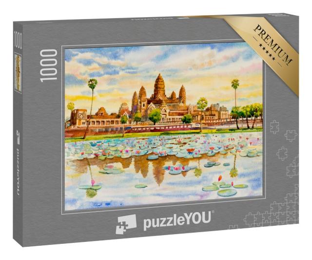 Puzzle 1000 Teile „Angkor Wat, Kambodscha“