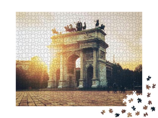 Puzzle 1000 Teile „Arco della Pace in Mailand, Italien“