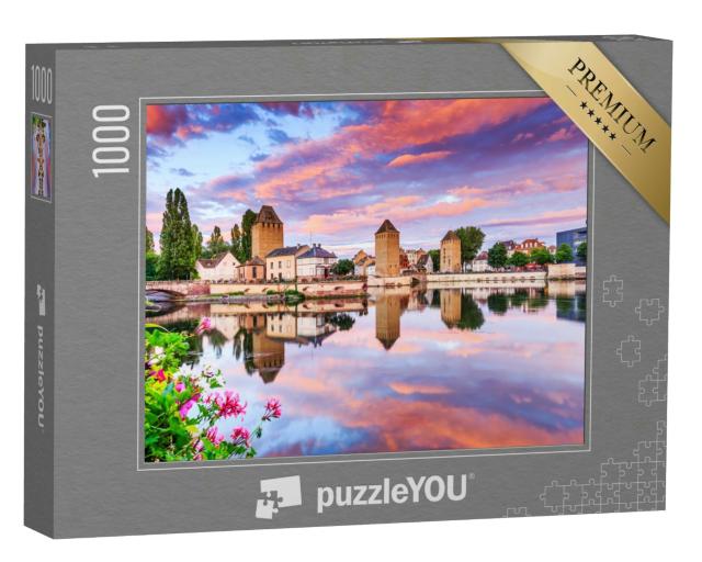 Puzzle 1000 Teile „Mittelalterliche Brücke in Straßburg im Elsass“