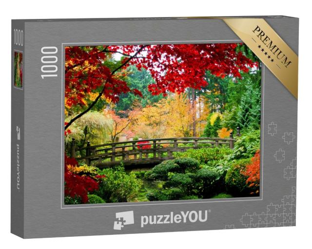 Puzzle 1000 Teile „Herbst in einem japanischen Garten“