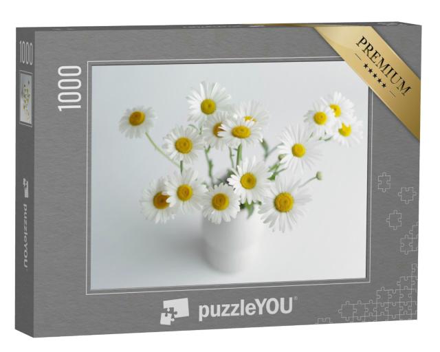 Puzzle 1000 Teile „Ein Strauß weißer Gänseblümchen“