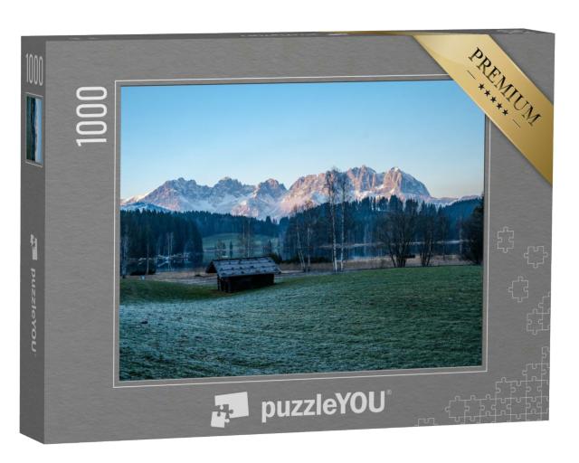 Puzzle 1000 Teile „Schwarzsee mit Blick auf den Wilden Kaiser“