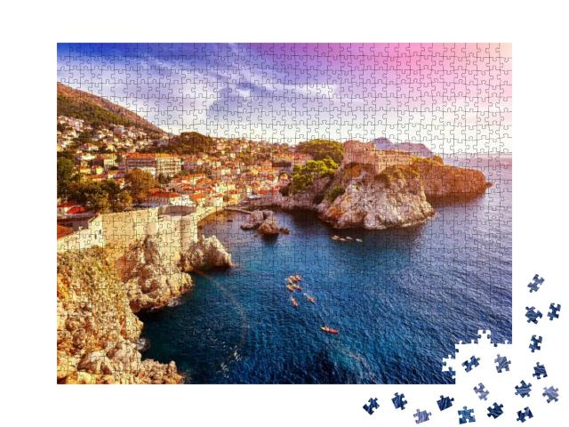 Puzzle 1000 Teile „Festungen Lovrijenac und Bokar in Dubrovnik, Kroatien“