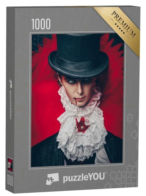 Puzzle 1000 Teile „Ein Vampir-Aristokrat in einem eleganten Anzug“